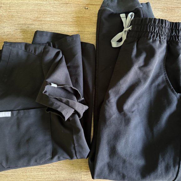 Figs Tops Figs Black Scrub Set Poshmark